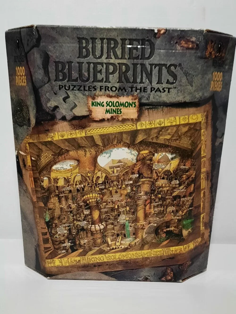 Buried Blueprints King Solomon's Mines 1000 Pc Puzzle Albert Lorenz Open Box